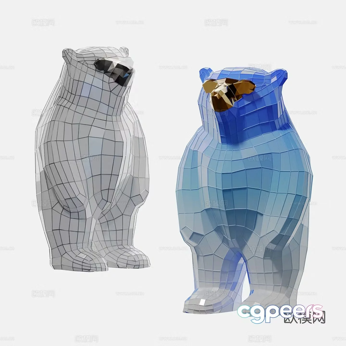 Modern trendy toys doll sculpture 3d model