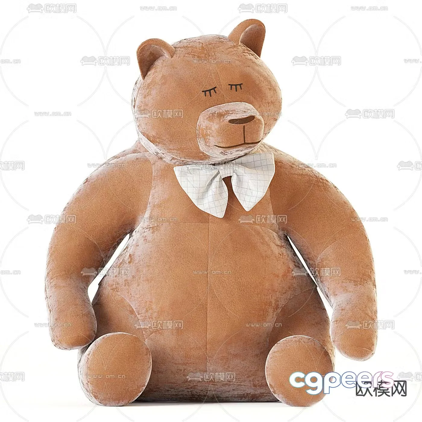 Modern bear plush toy 3d model