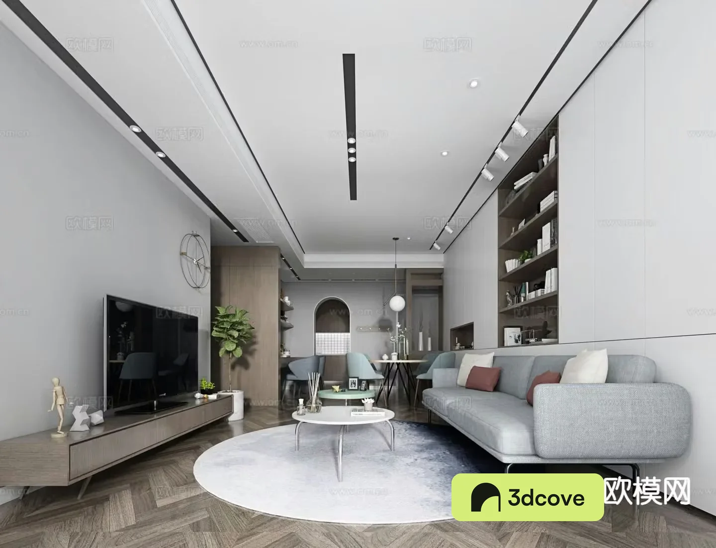 Modern minimalist living room