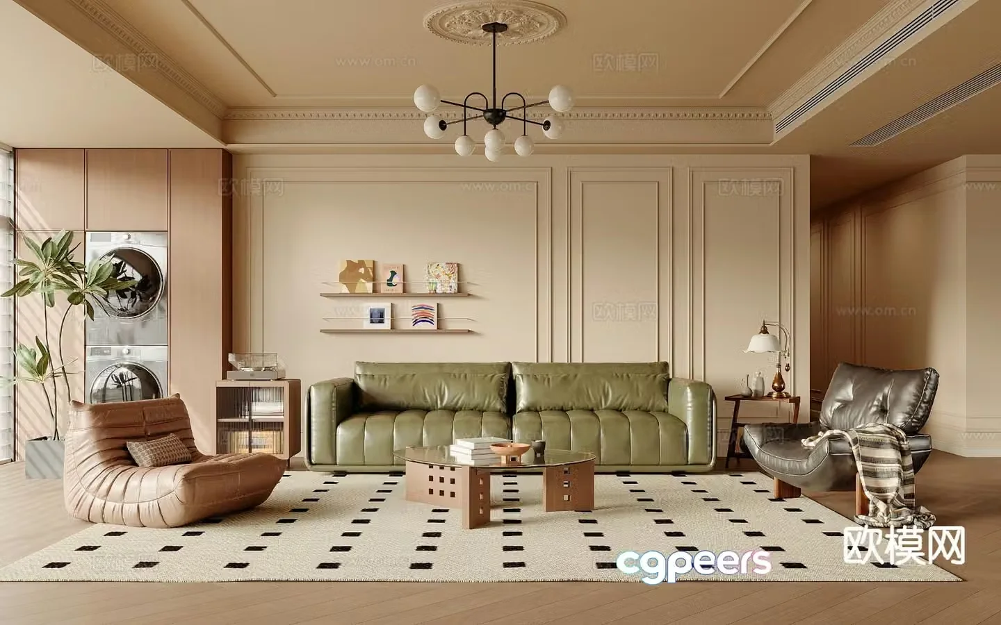 Medieval style living room 3D model