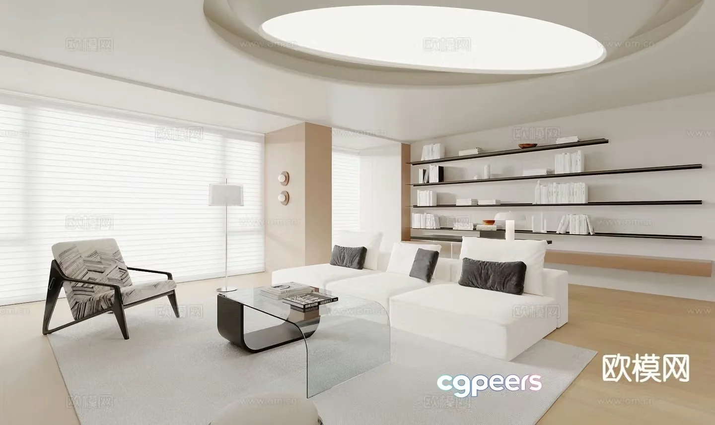 Modern living room 3d model