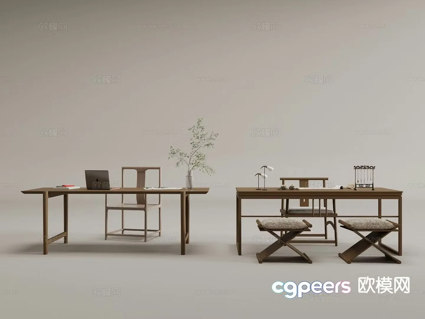 New Chinese style desk tea table 3d model