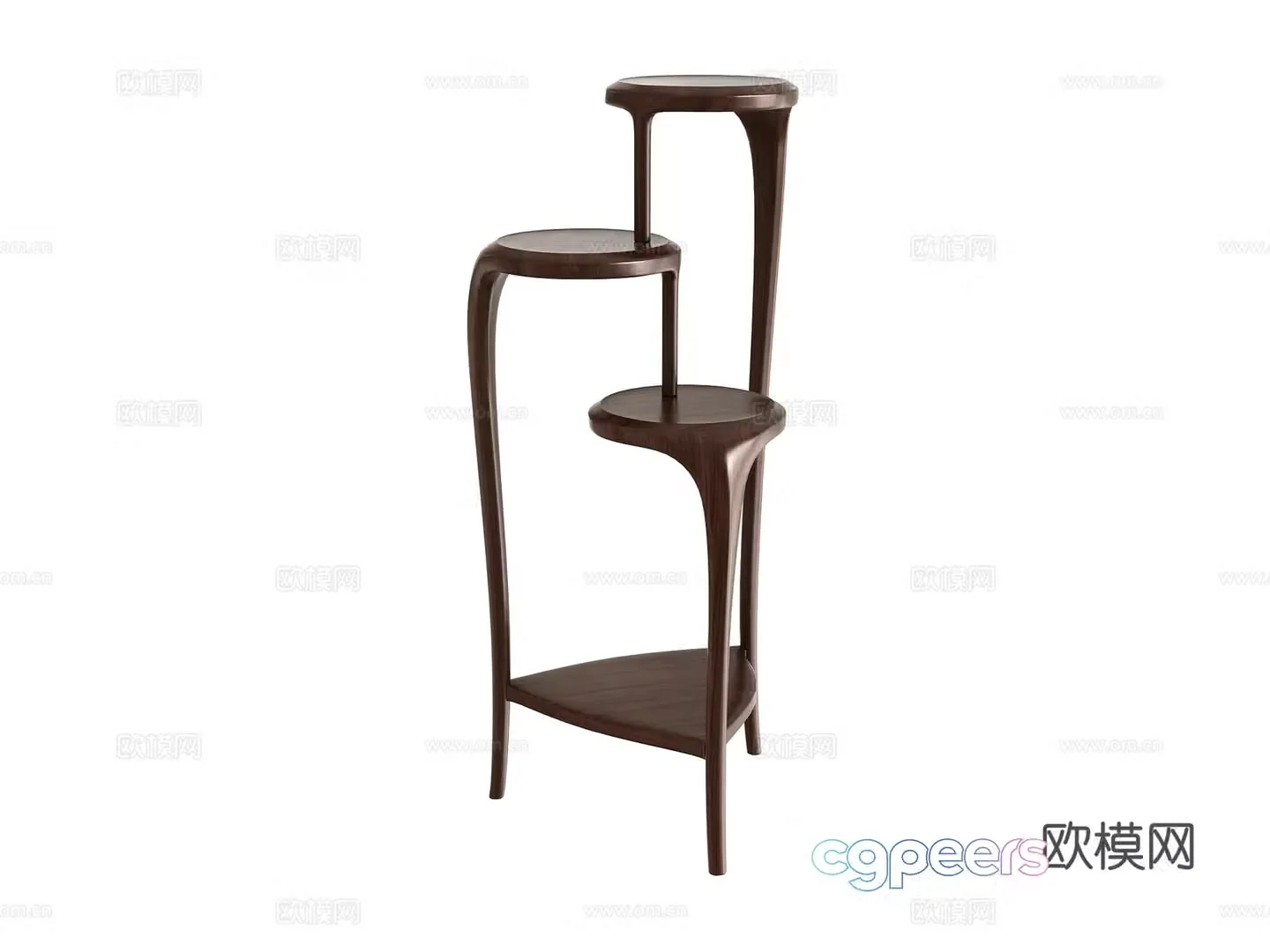 New Chinese style flower stand flower table 3d model