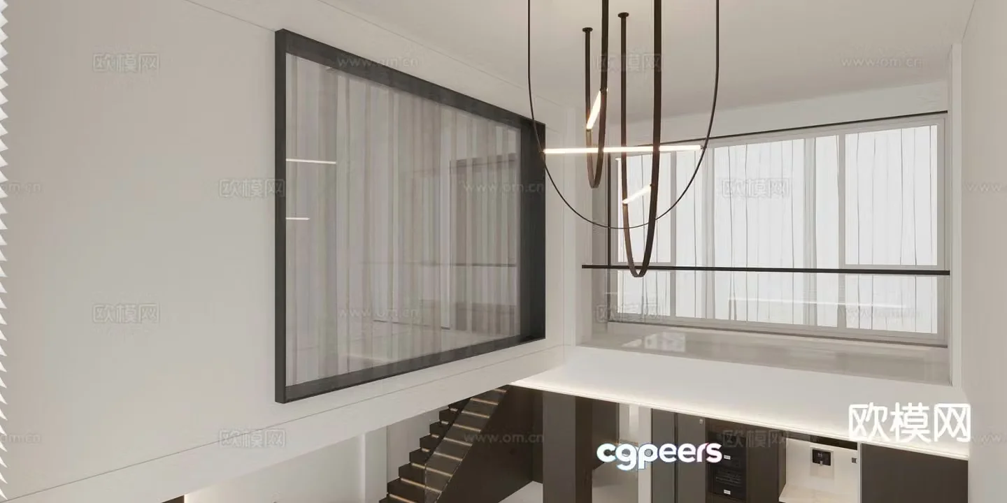 Modern chandelier 3d model