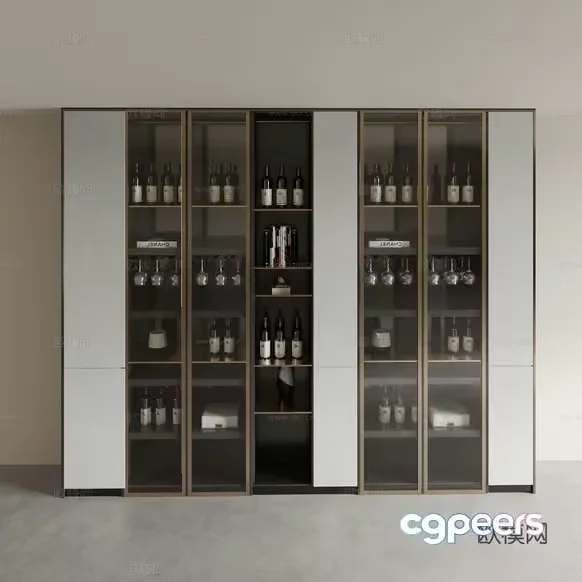 A Wine Cabinet 3D Model – 3646 – CORONA Render