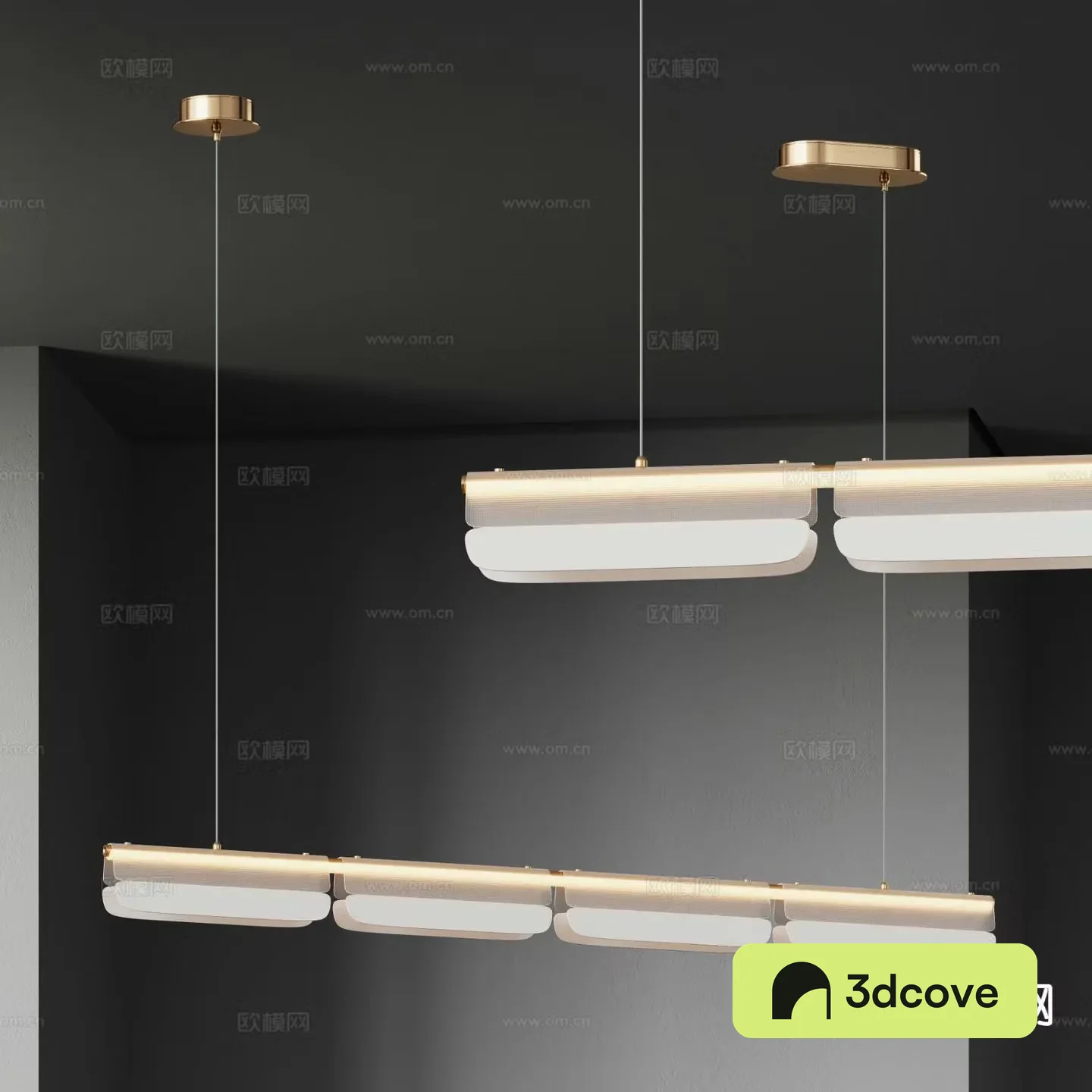 Light luxury chandelier straight chandelier
