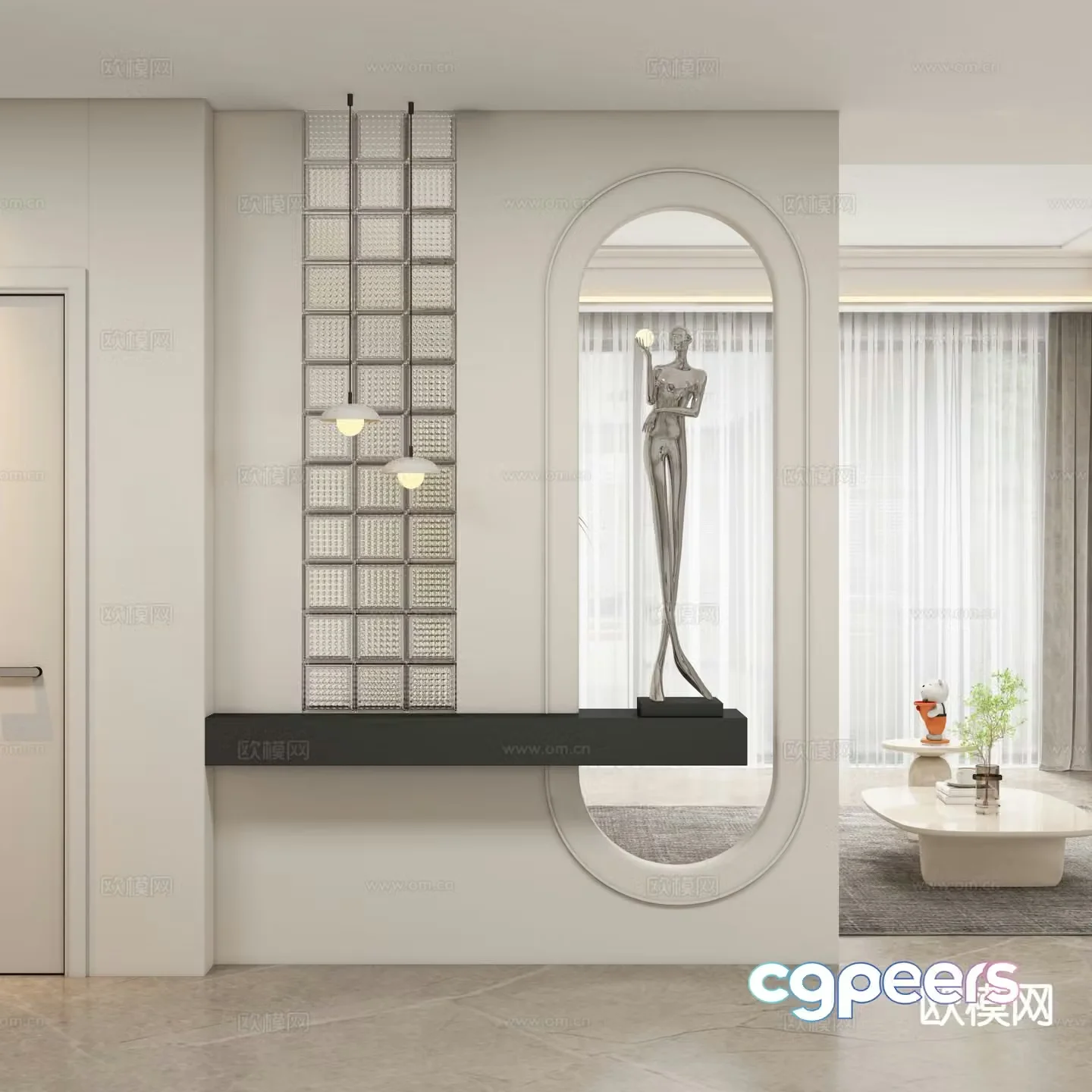 Entrance hall entrance hall aisle 3D model