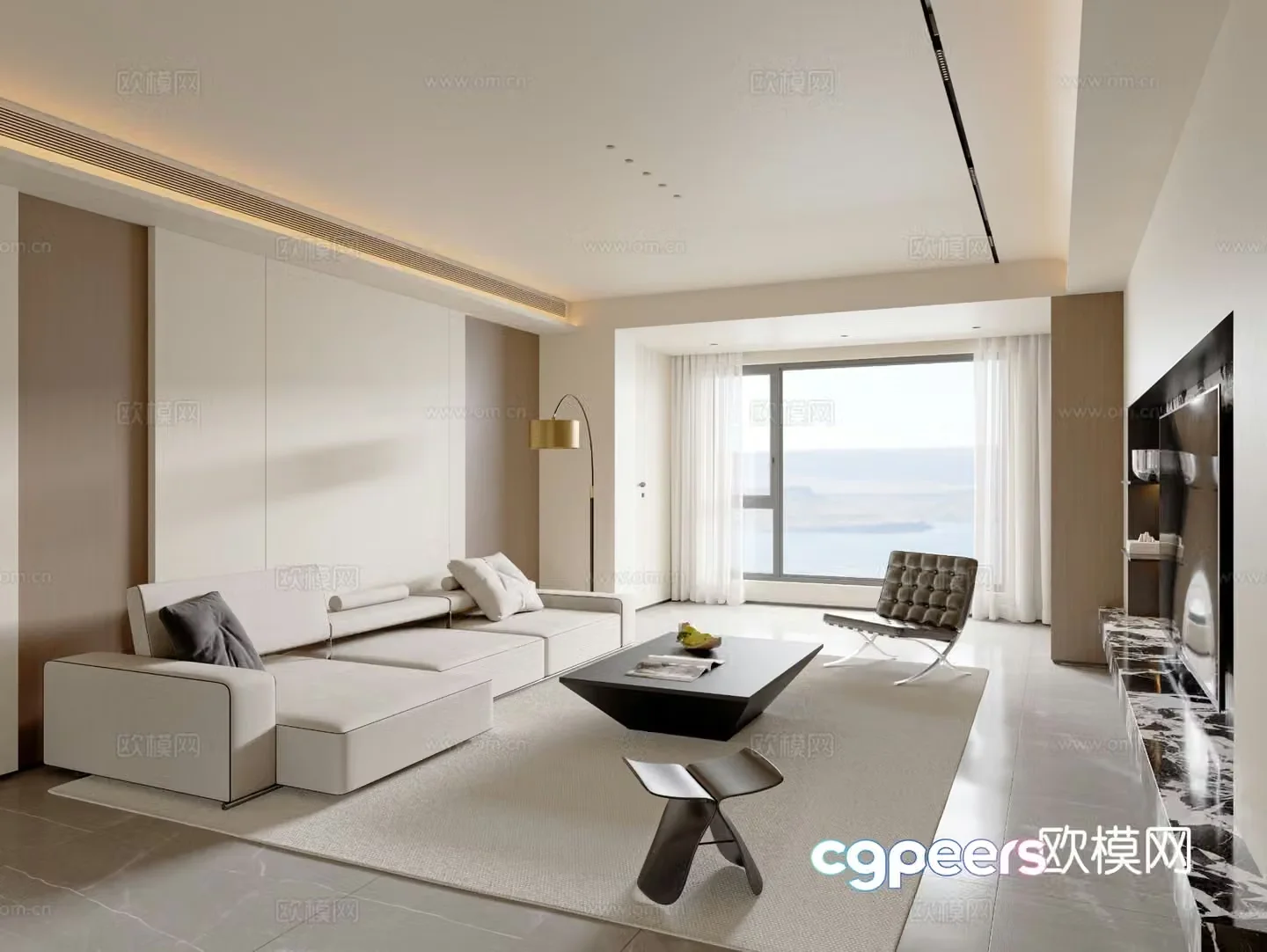 Modern living room 3d model