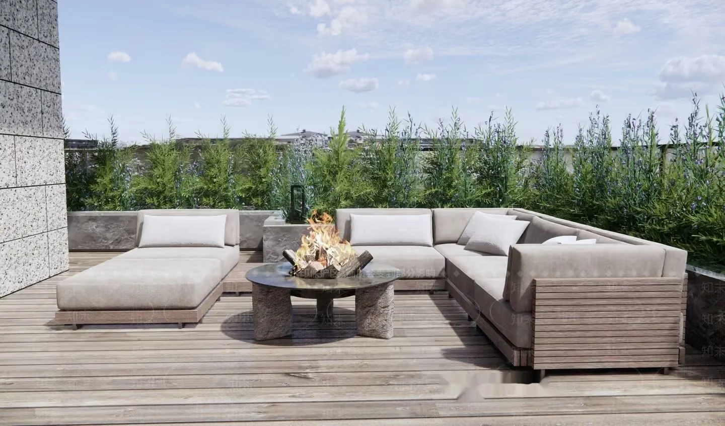 A Cozy Outdoor Living Space 3D Model – 15889 – VRAY Render
