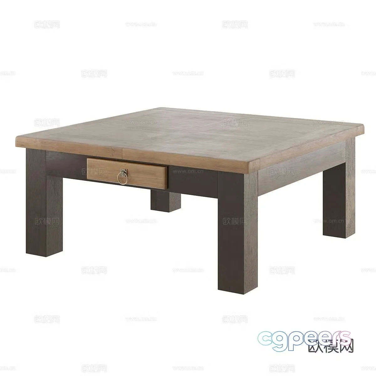 Nordic simple coffee table wooden coffee table 3d model