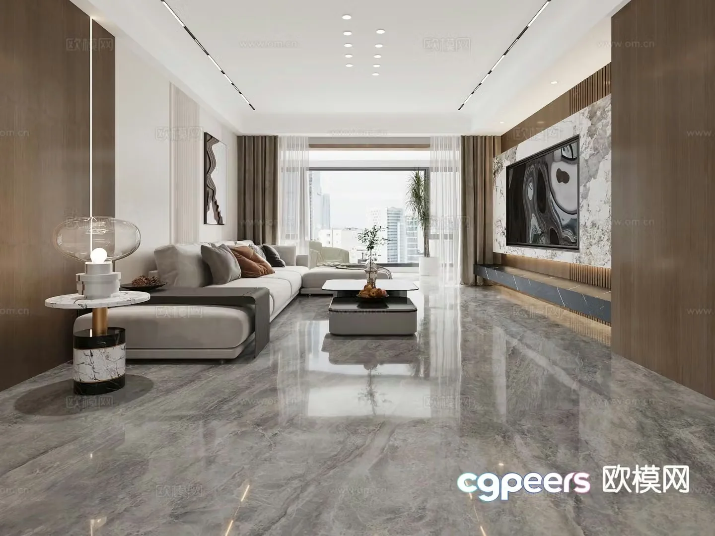 Modern living room 3d model