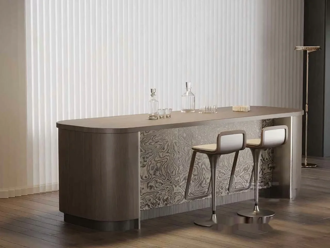 Modern Bar Area 3D Model – 8306 – VRAY Render