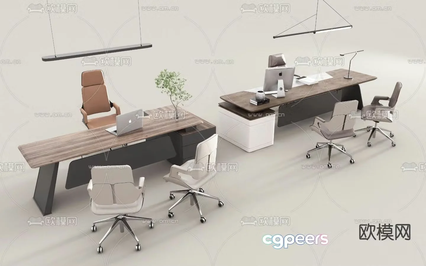 Executive desk executive desk boss desk manager desk 3D model