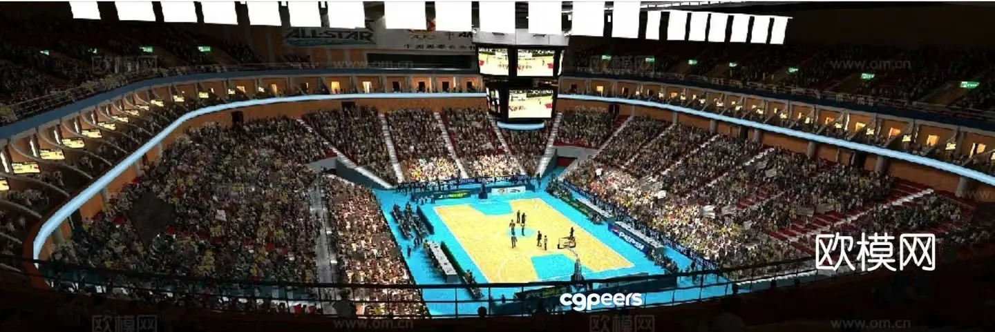 Modern Gymnasium Basketball Stadium 3D model