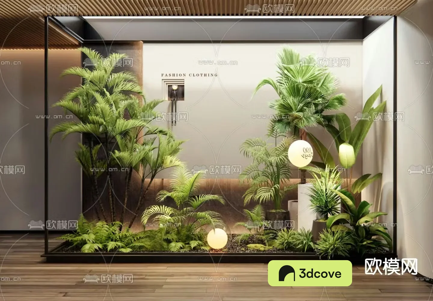 Indoor landscape plant landscaping