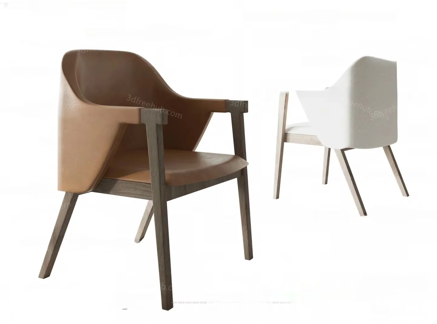 Modern Wooden Chairs 3D Model – 20516 – VRAY Render