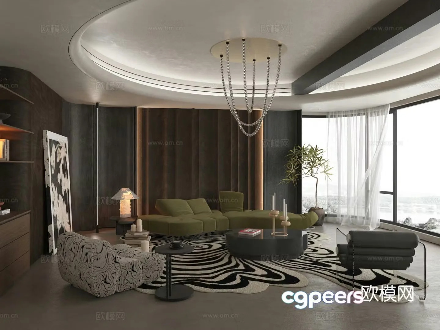 Italian style living room 3d model