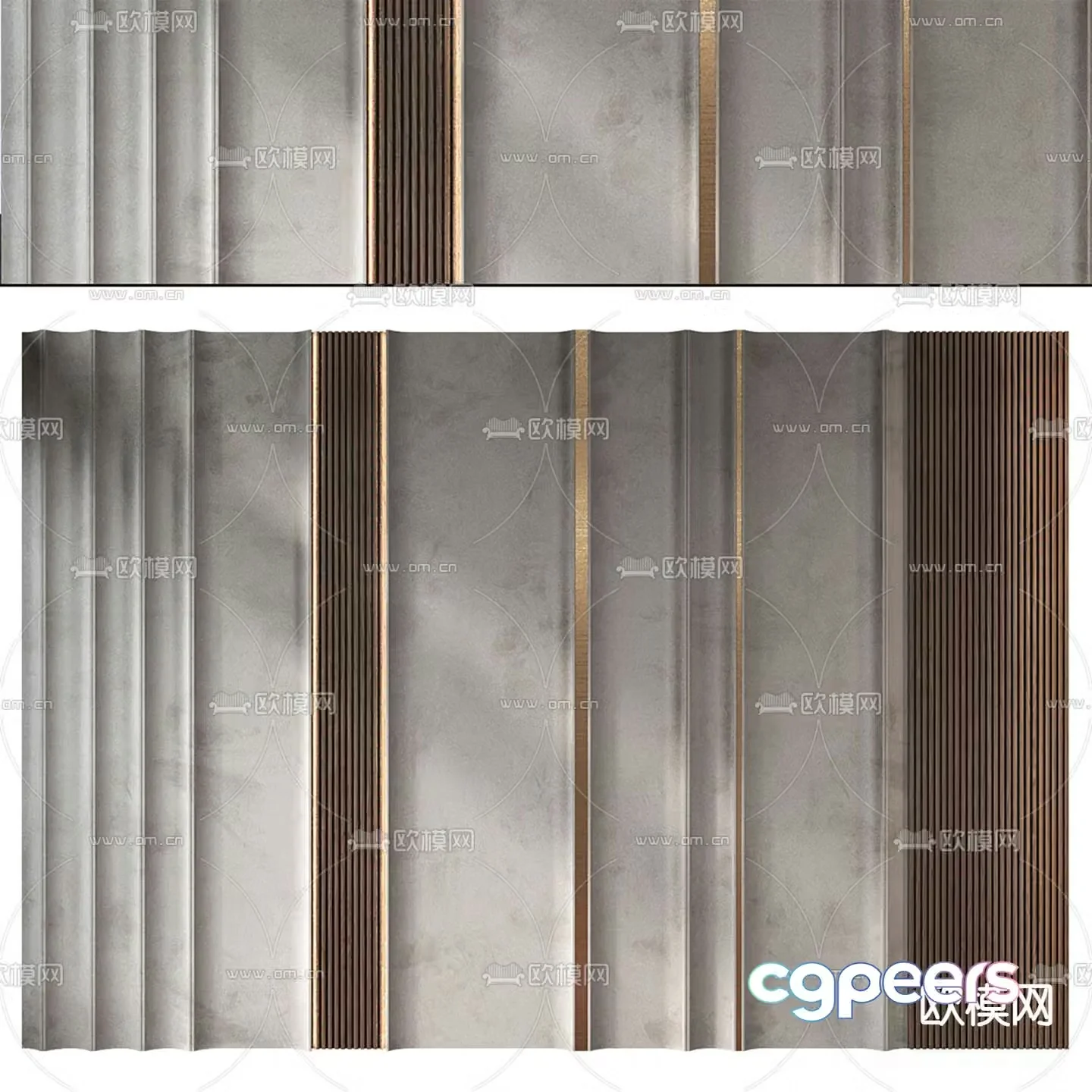 Living room background wall modeling wall 3d model
