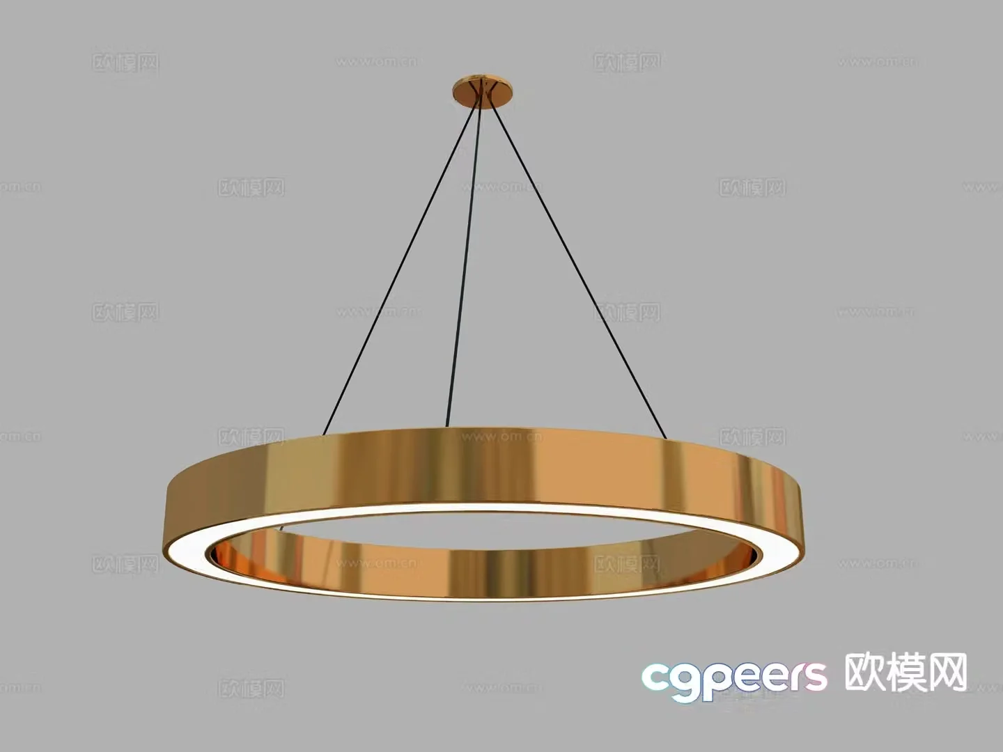 Light luxury chandelier ring chandelier 3d model