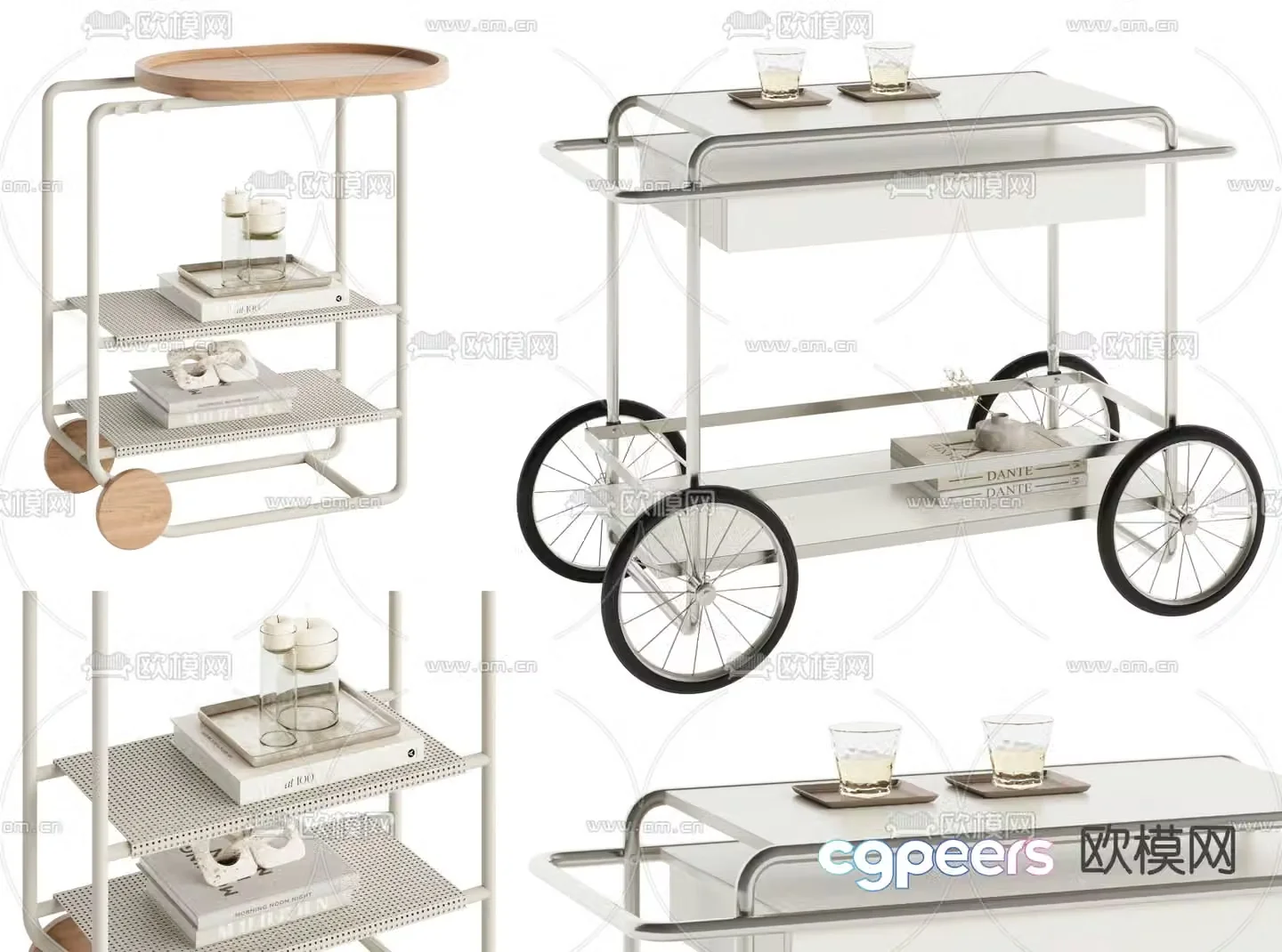 Trolley Dining Trolley Tea Trolley Trolley 3d model