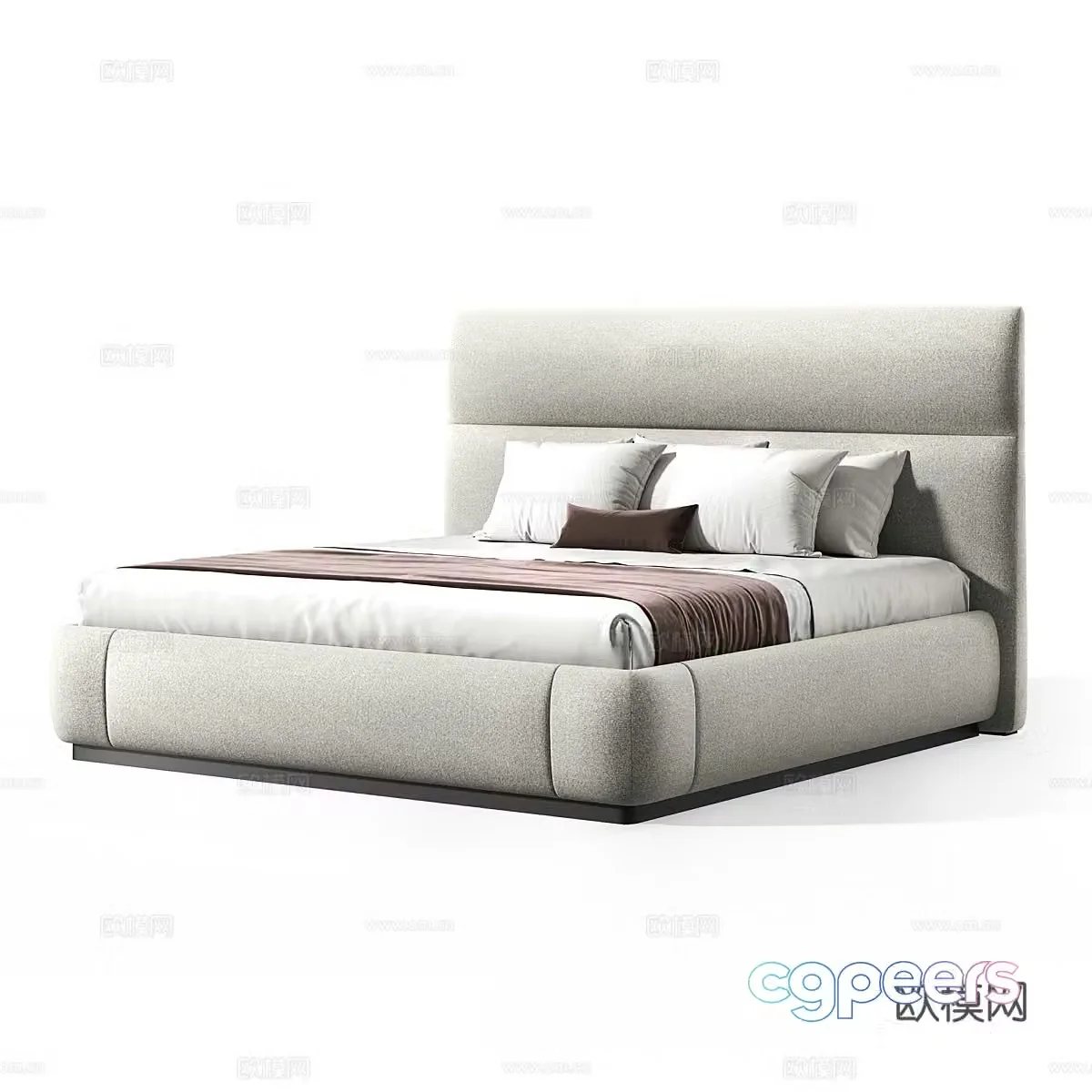 Double bed 3d model