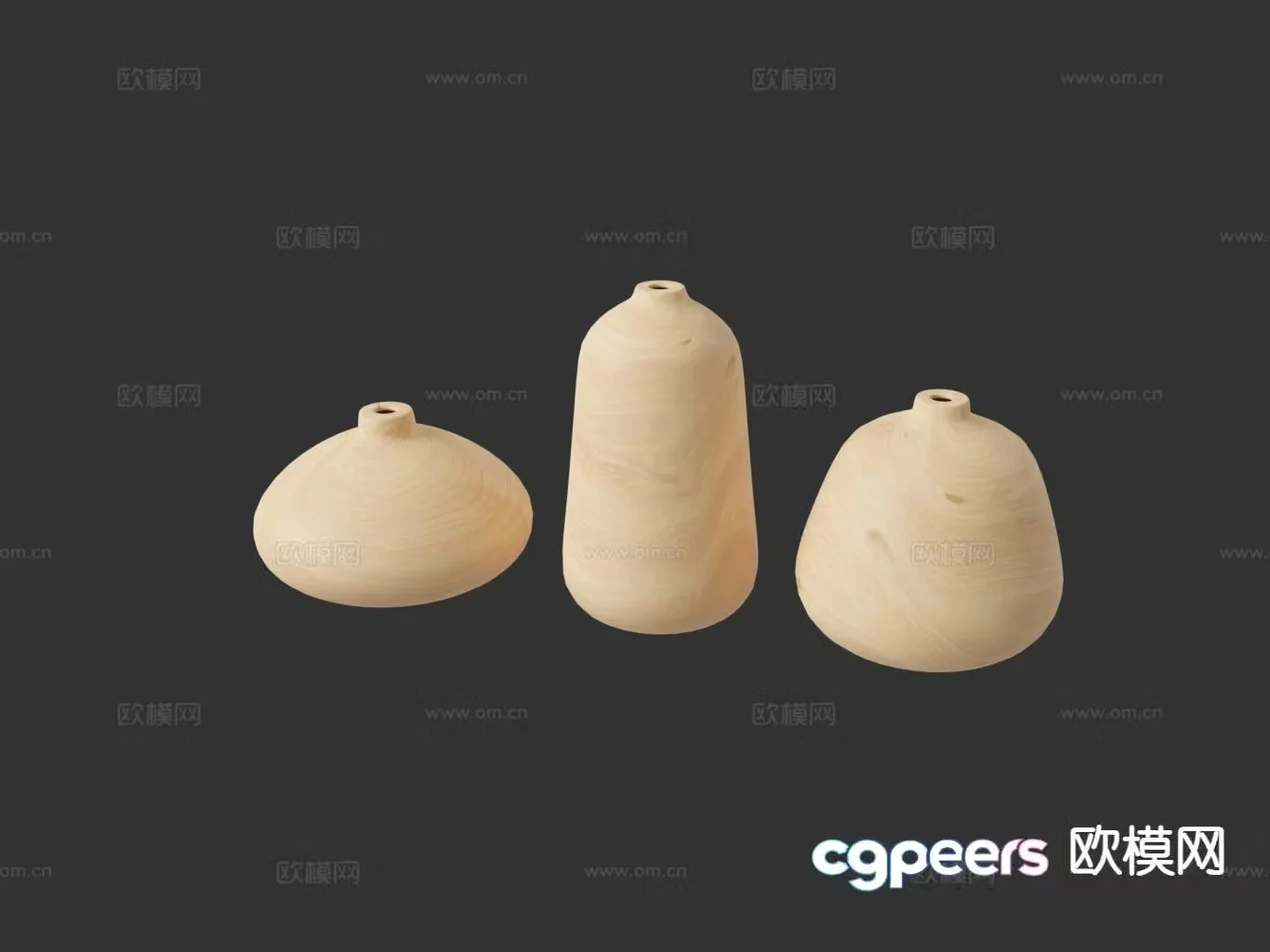 Log style vase ceramic pottery vessel 3d model