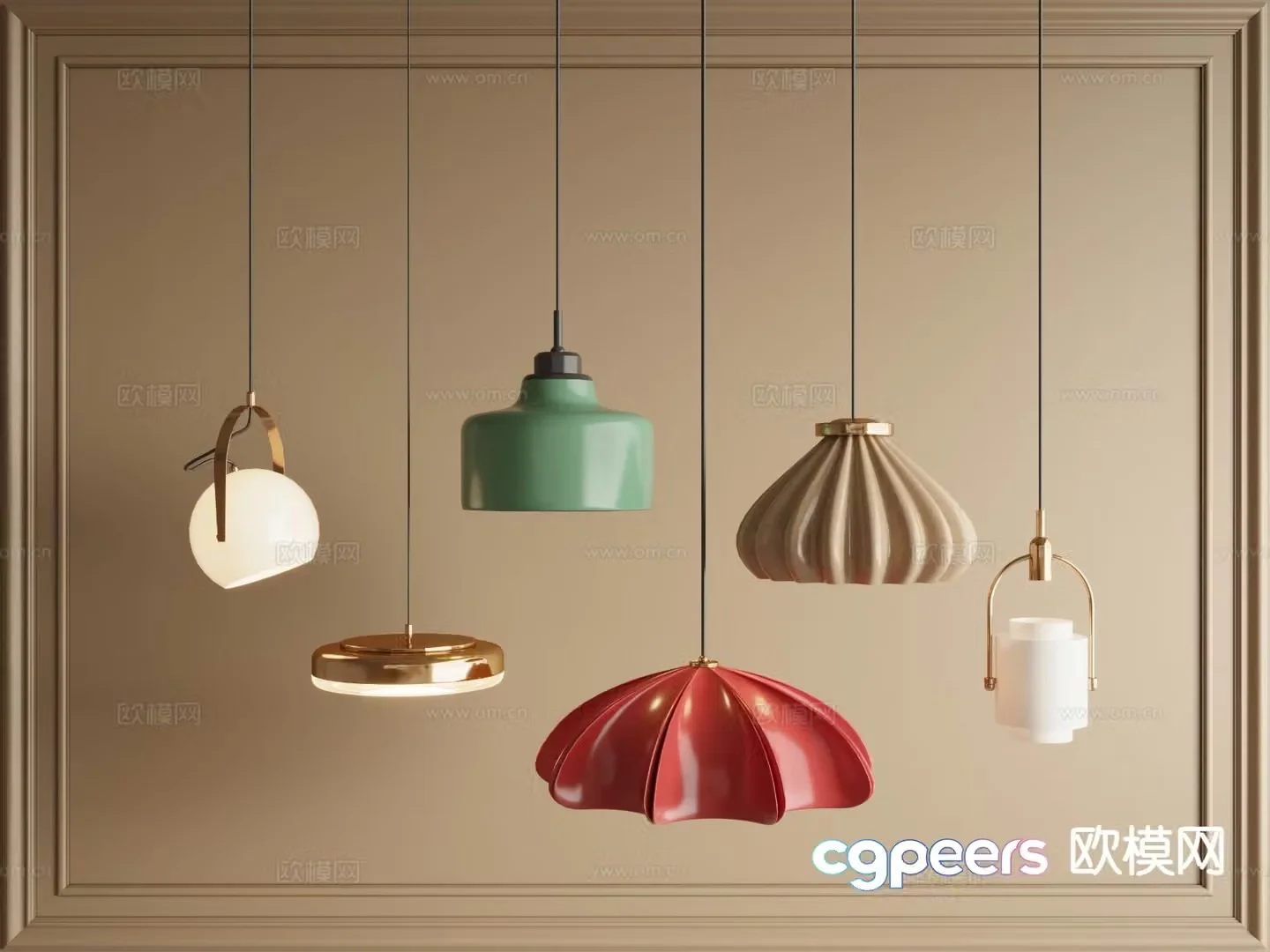 Bedside small chandelier 3d model