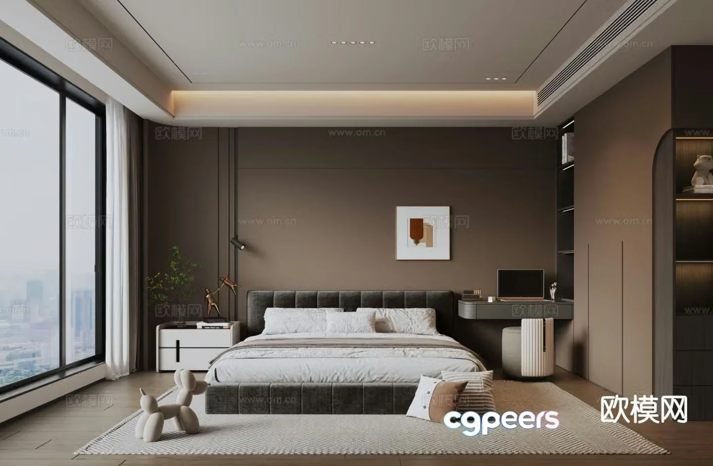 Italian style bedroom master bedroom 3d model