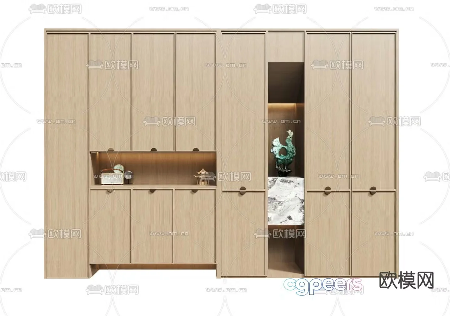 New Chinese style shoe cabinet 3d model