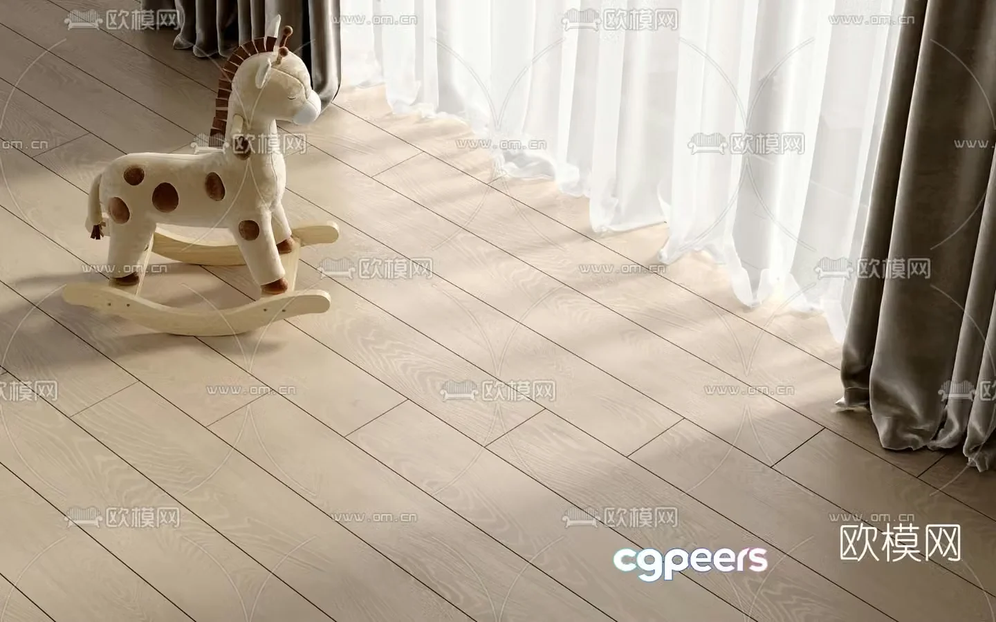 Modern giraffe children’s rocking chair 3d model