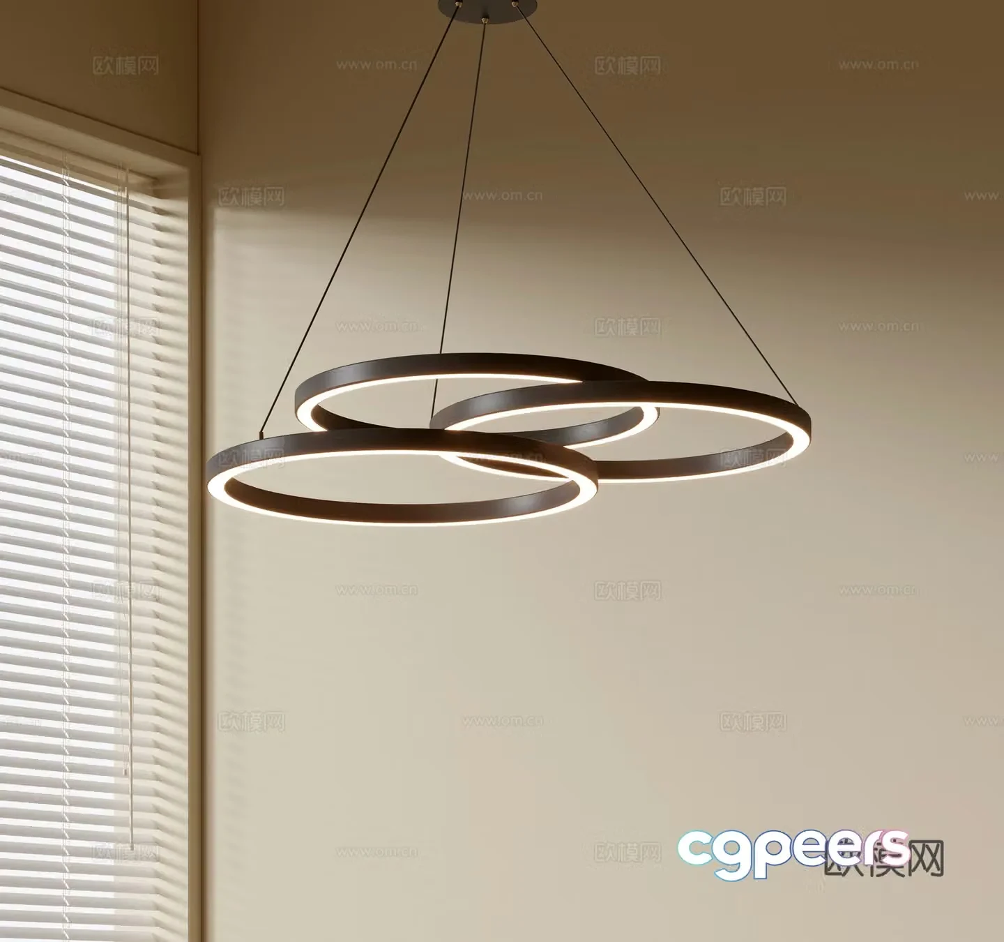 Modern simple chandeliers Nordic style chandeliers Mediterranean style chandeliers Study lamp combination Restaurant lamp 3D model