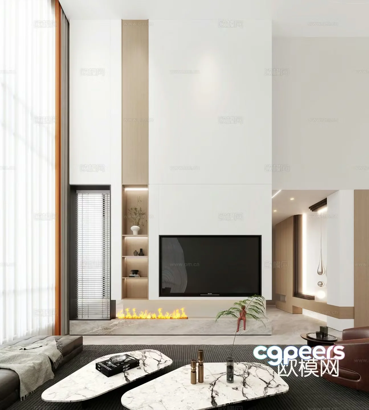 Modern living room 3d model