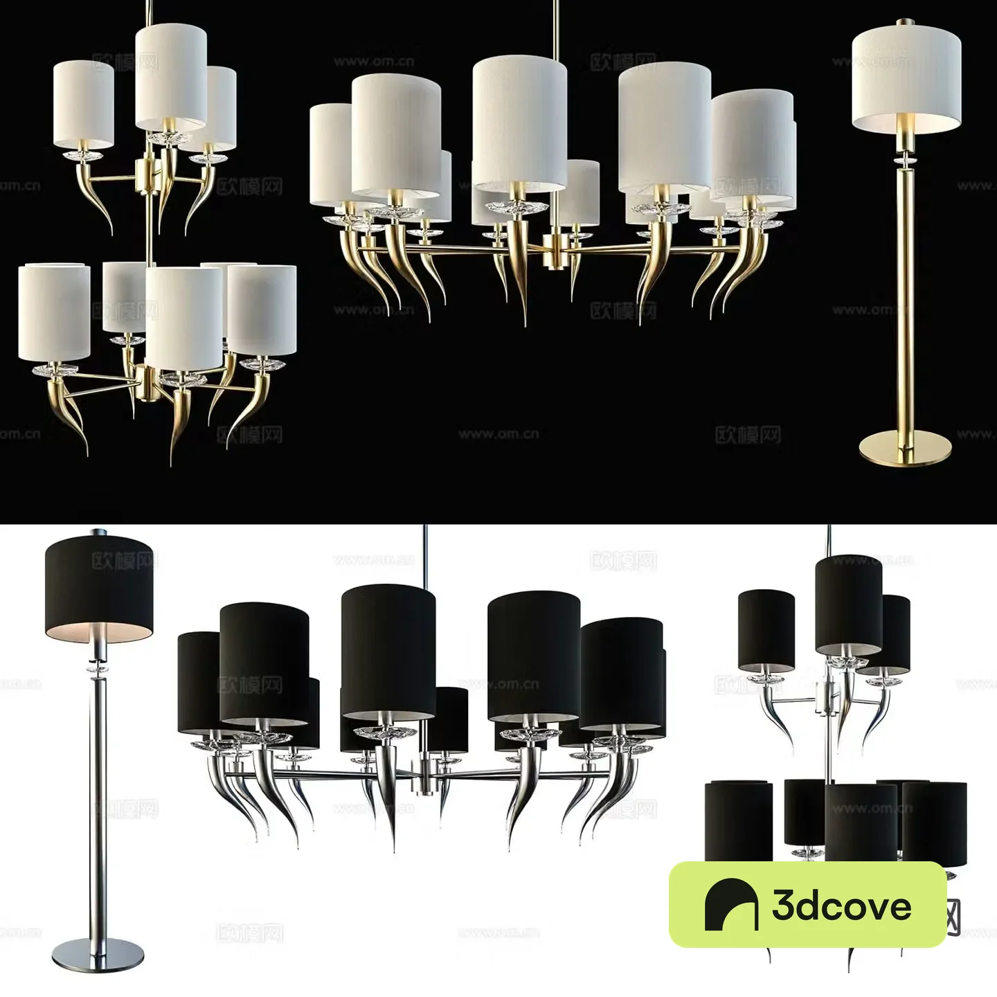 Light luxury chandelier multi-head chandelier