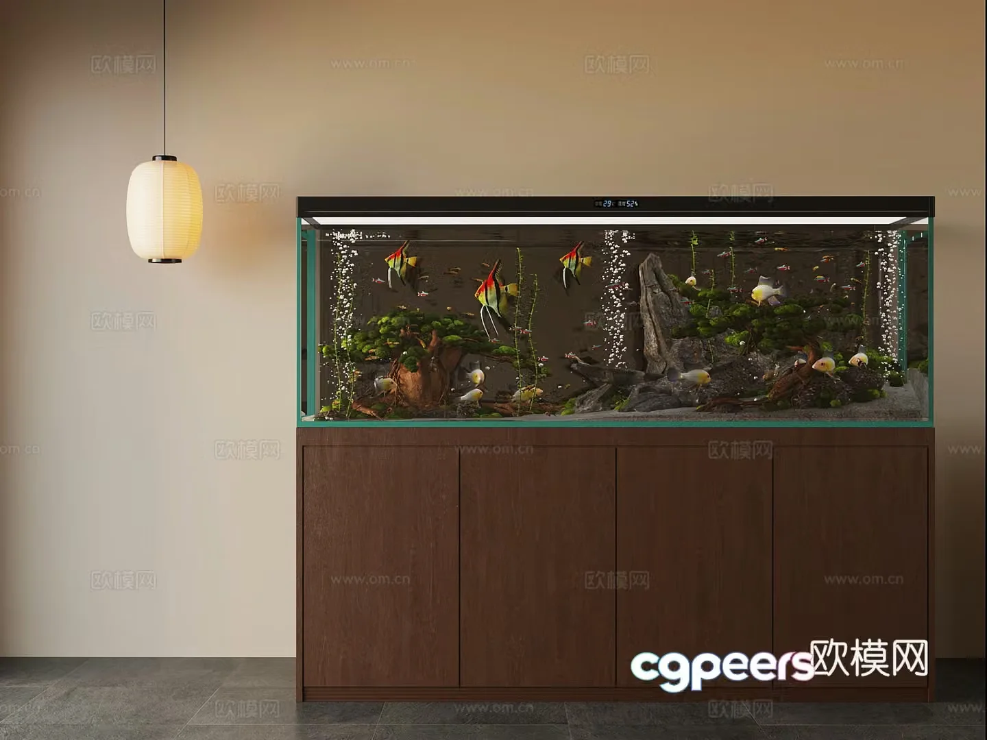 New Chinese fish tank 3D model