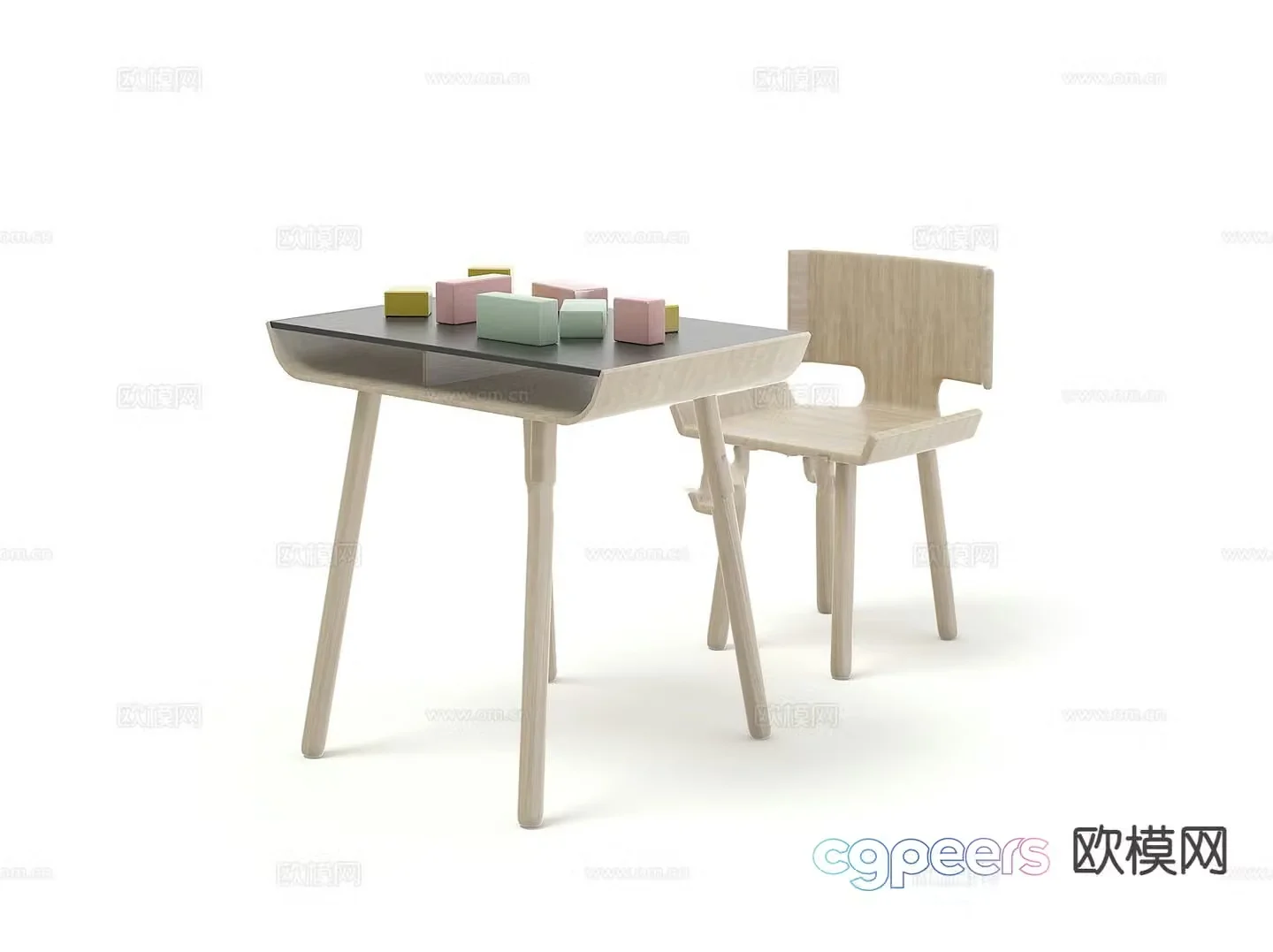 Children’s tables and chairs children’s furniture 3d model