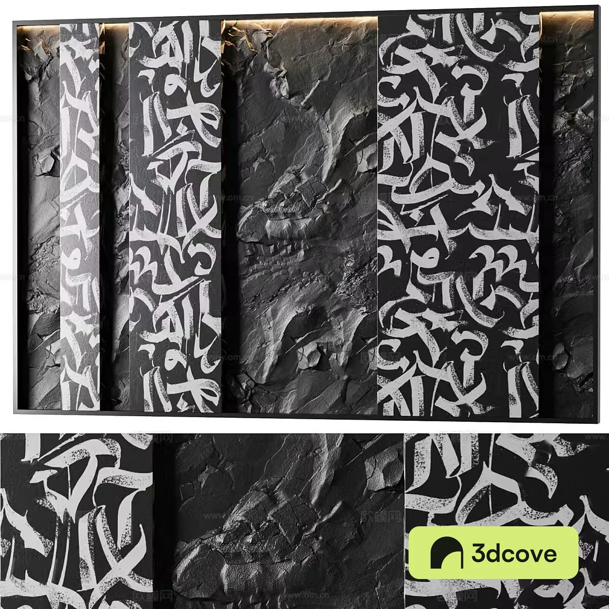 New Chinese style wool stone wall panel
