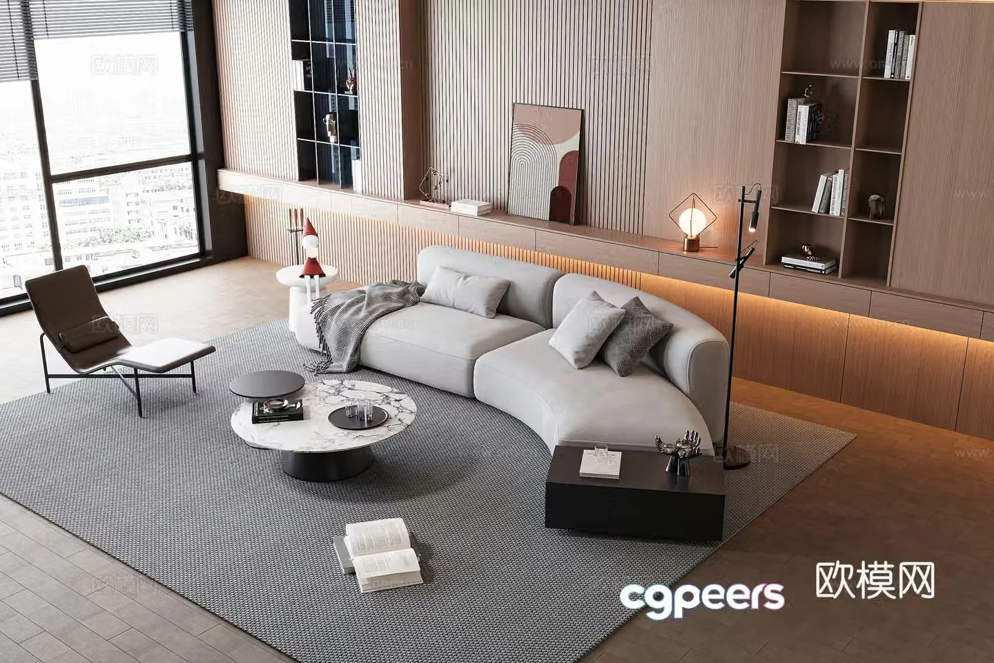 Modern sectional sofa 3d model
