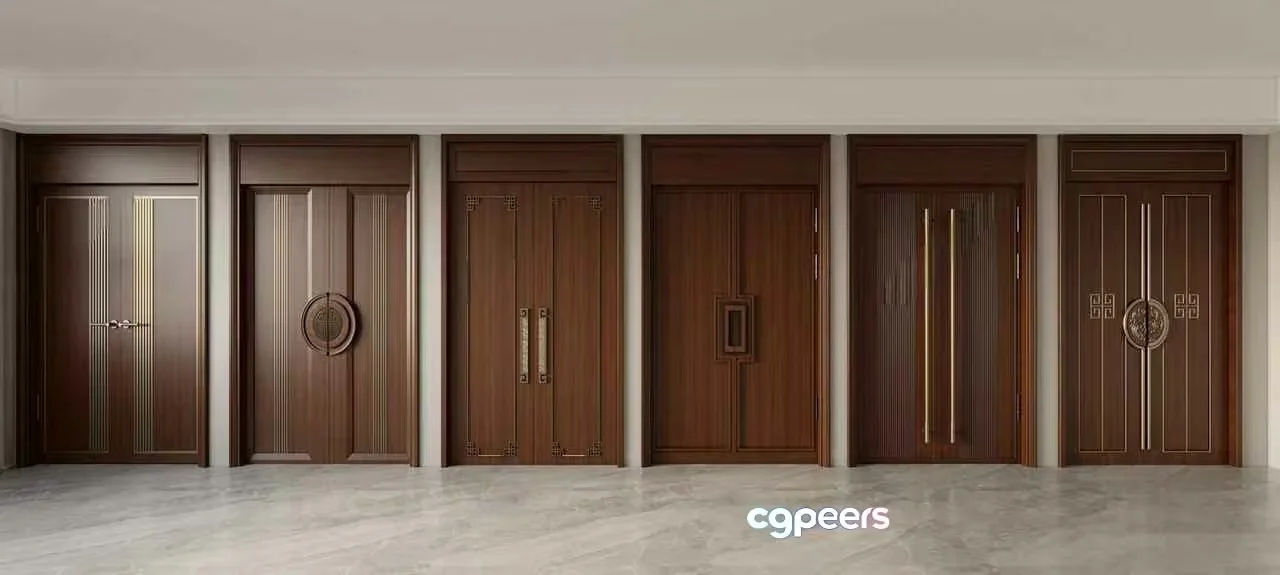 Six Doors 3D Model – 9718 – VRAY Render