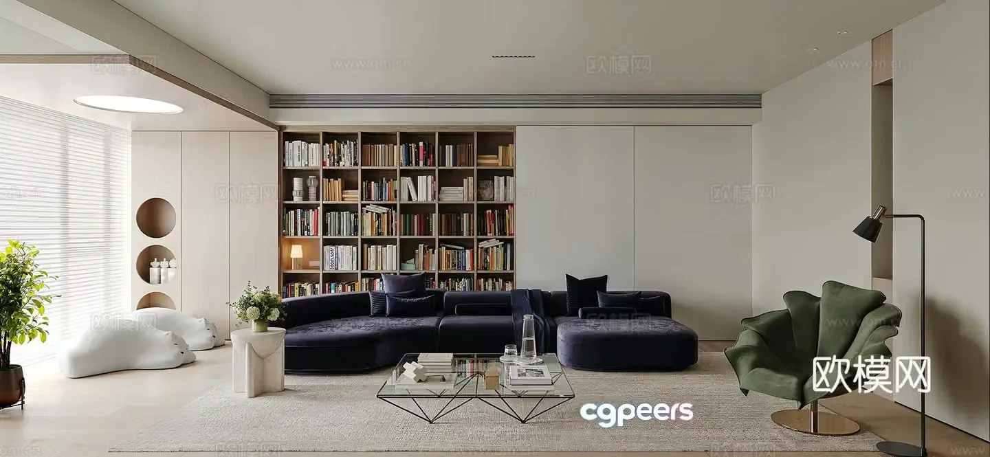 Modern living room 3d model
