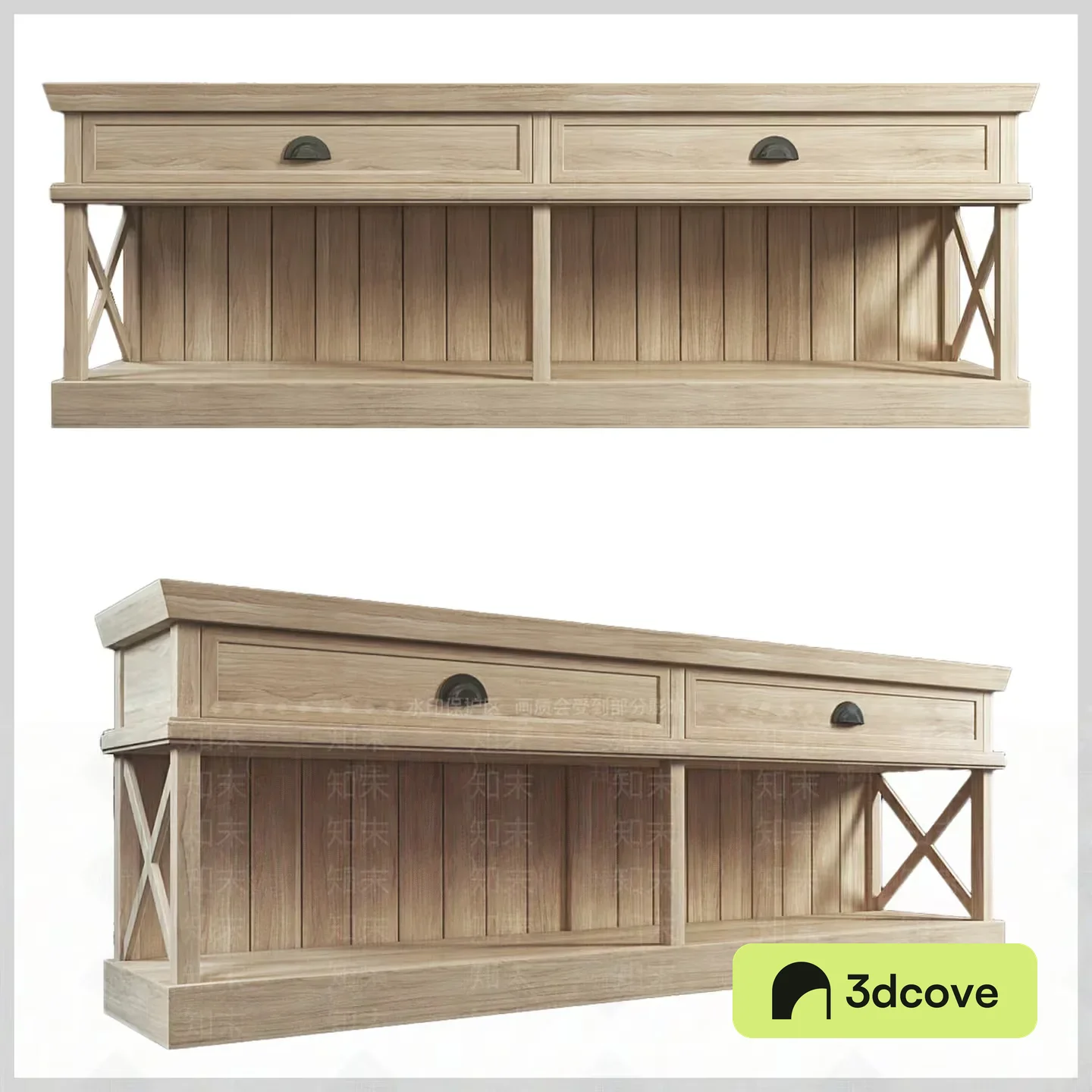 Light-Colored Wooden Cabinet