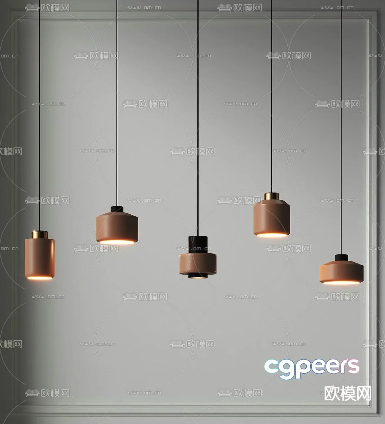 Fashion small chandelier bedside small chandelier 3d model