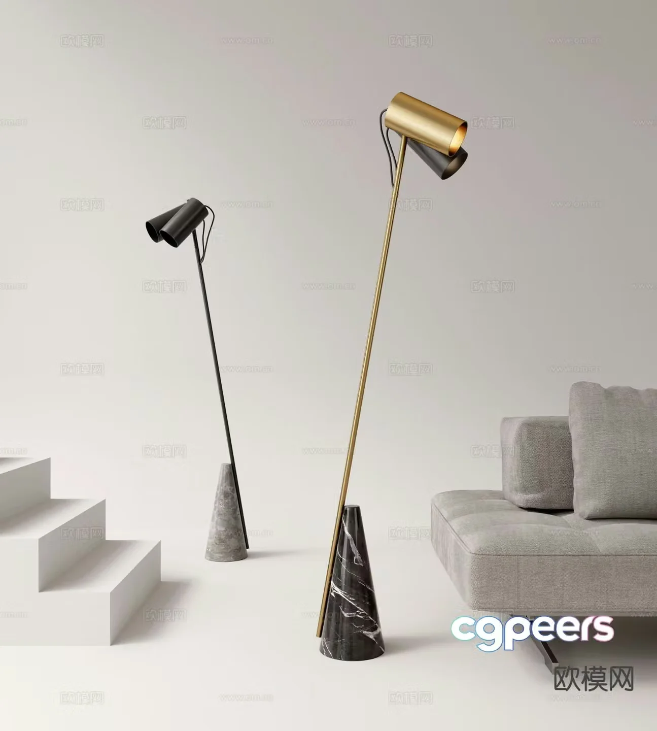Modern floor lamp 3d model