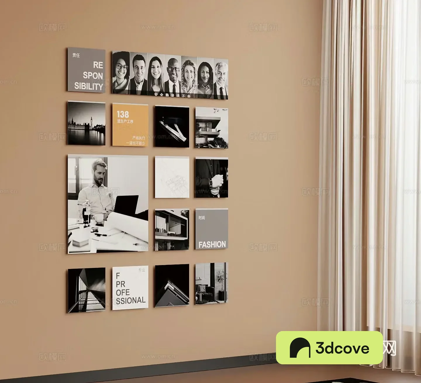 Modern decorative painting Photo wall Display wall