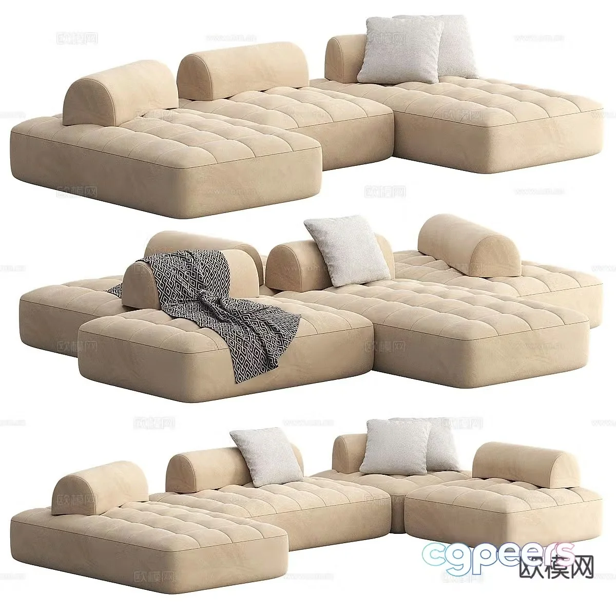 Special-shaped sofa spliced â€‹â€‹sofa 3d model
