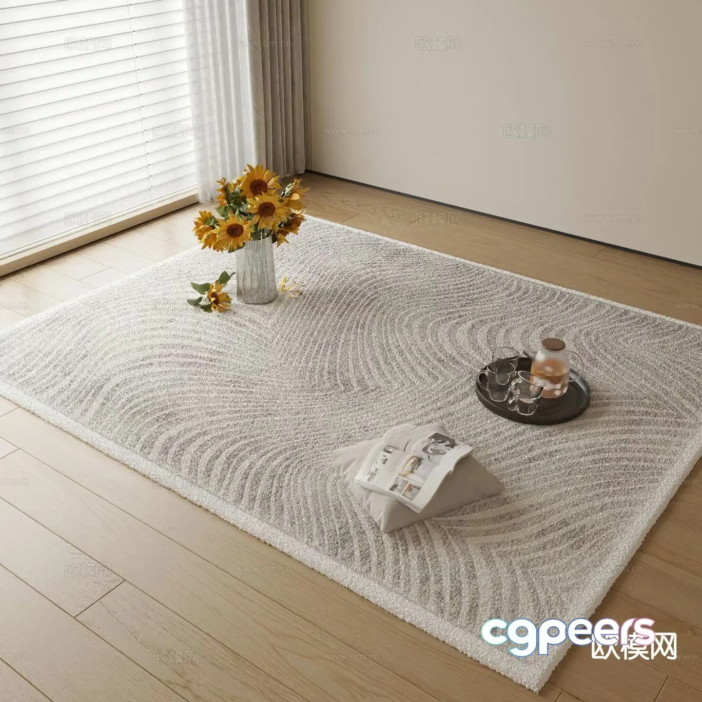 Modern abstract carpet 3d model