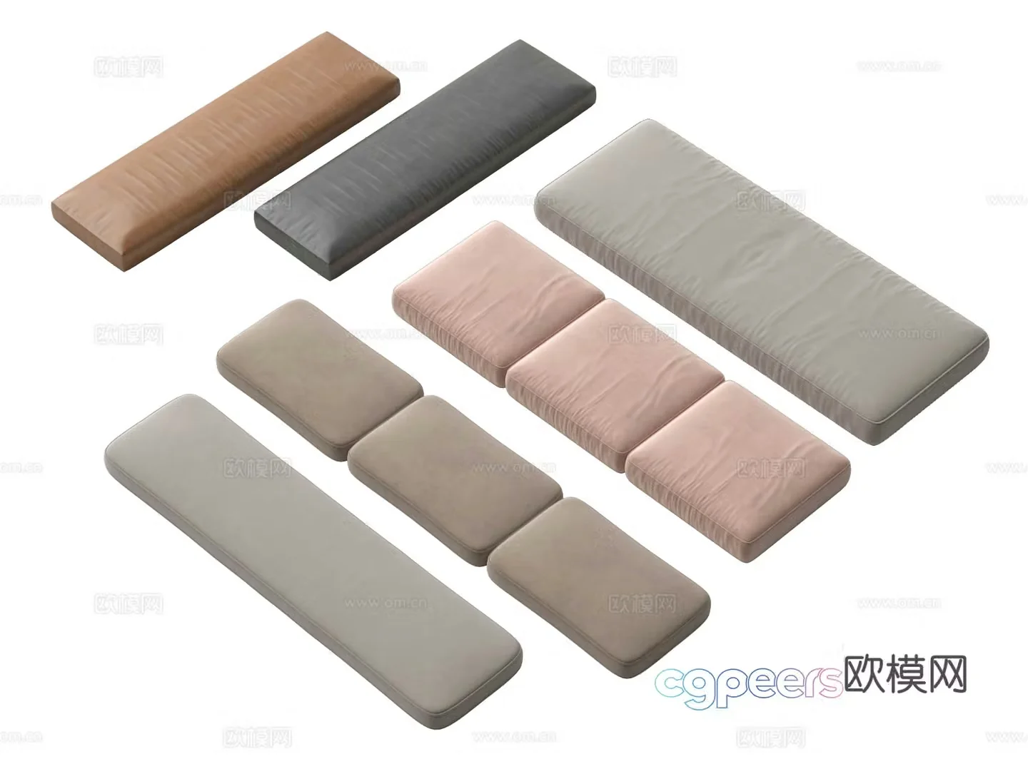 Modern cushion bay window cushion sofa cushion cushion 3D model