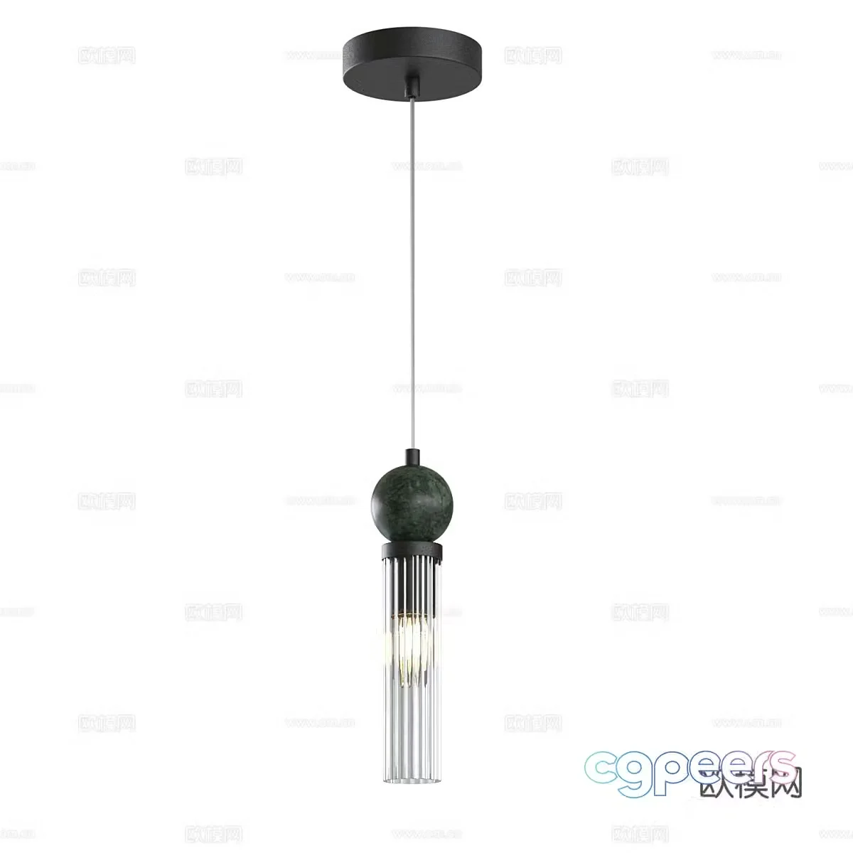 Modern simple chandelier chandelier simple chandelier restaurant chandelier glass chandelier 3d model