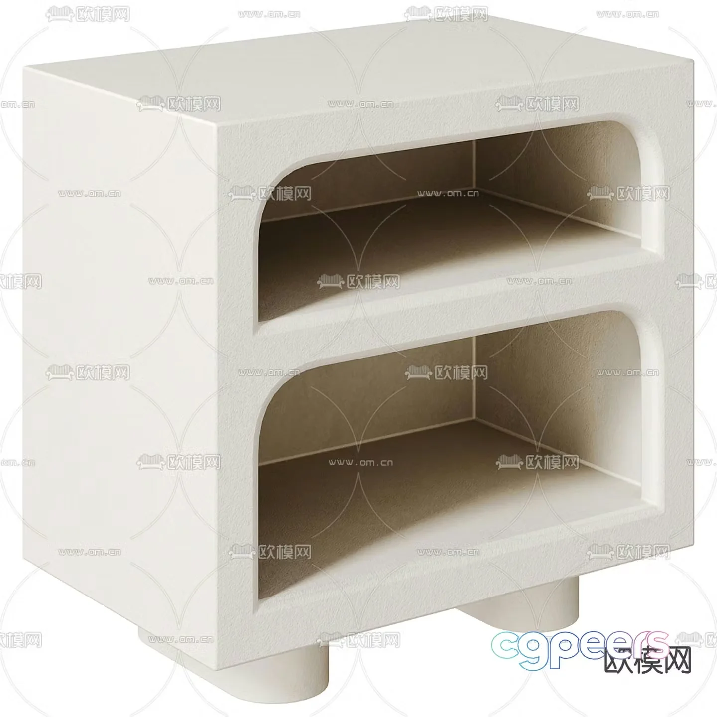 Impulse Imports concrete bedside table 3d model