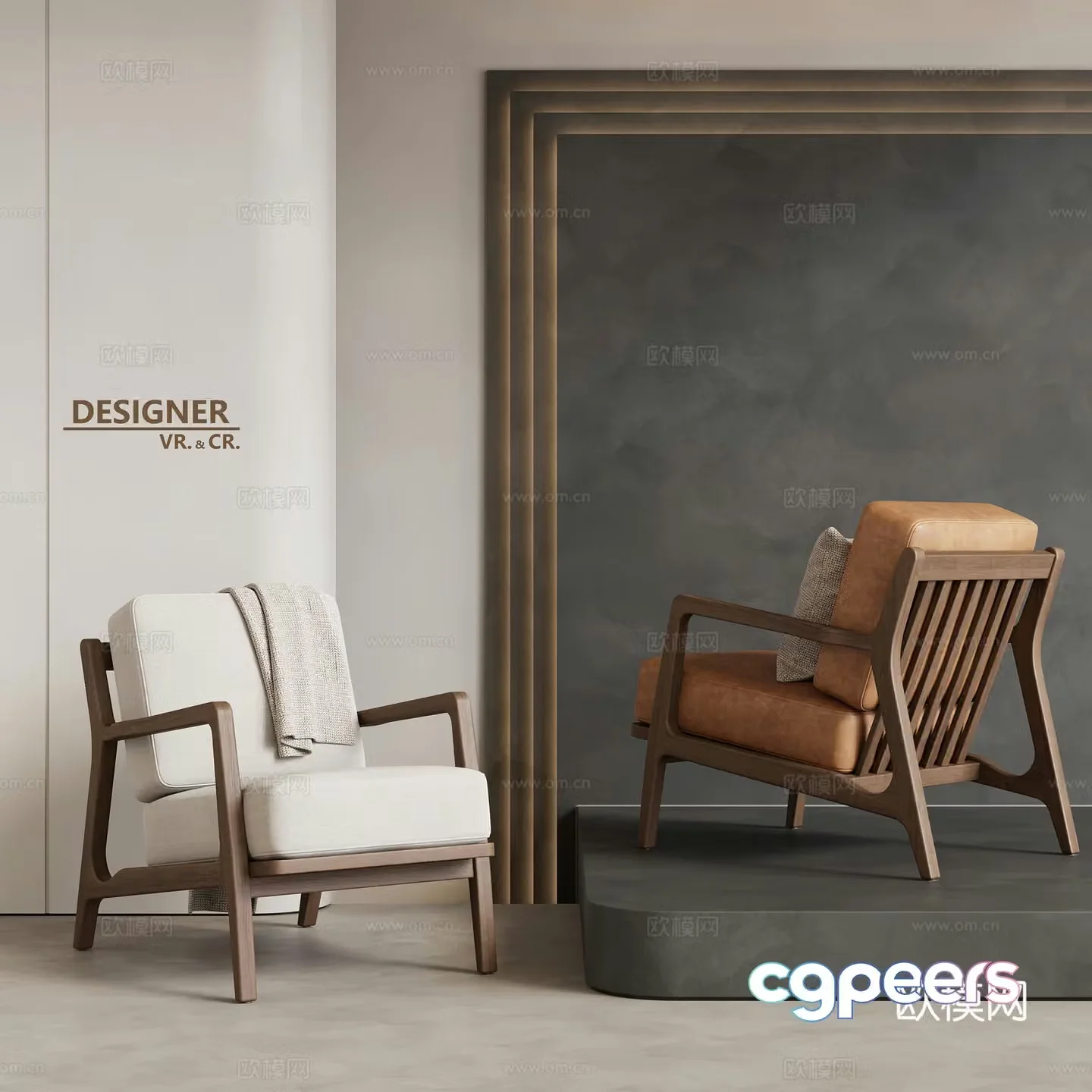 Modern sofa chair leisure chair 3d model