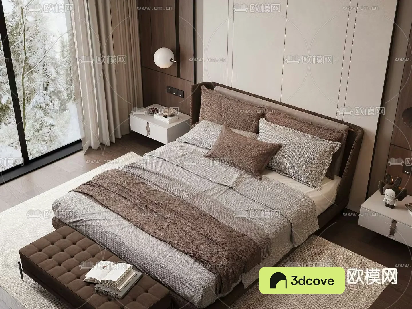 Modern double bed